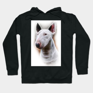 Bull Terrier White Cute Dog Digital Hoodie